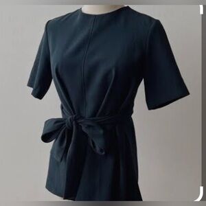 Ann Taylor, “Deep Sea Blue” Tie Waist Top, SZ-SM